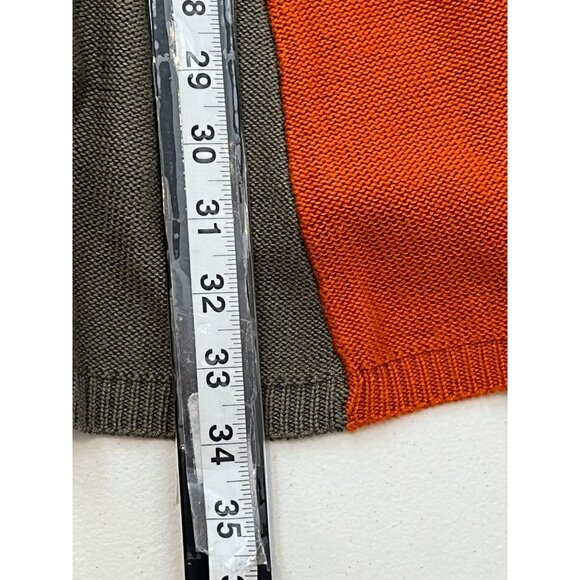 Jessica Simpson Colorblock Knit Sweater Dress Green Orange Size Small - Picture 10 of 14